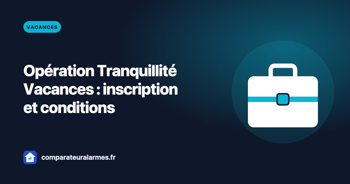 Opération Tranquillité Vacances : inscription et conditions