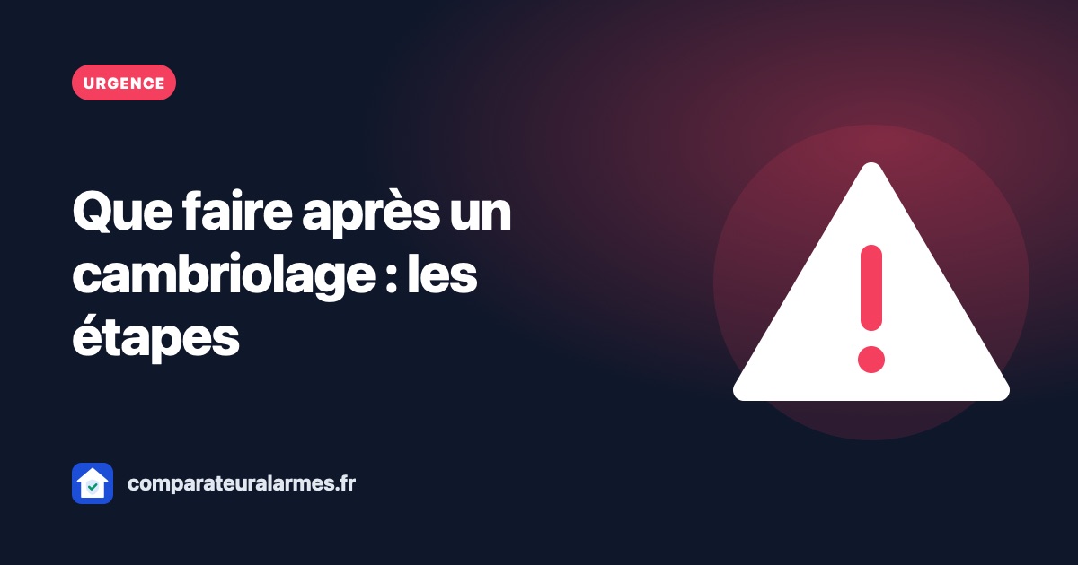 Que faire après un cambriolage : les étapes dans l'ordre